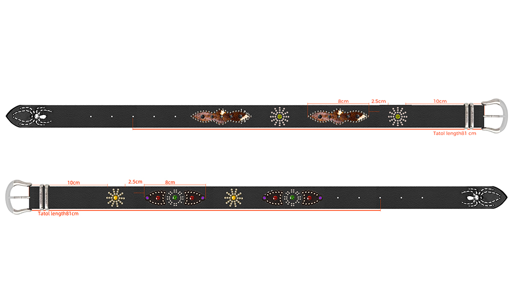 studded rivets belt design