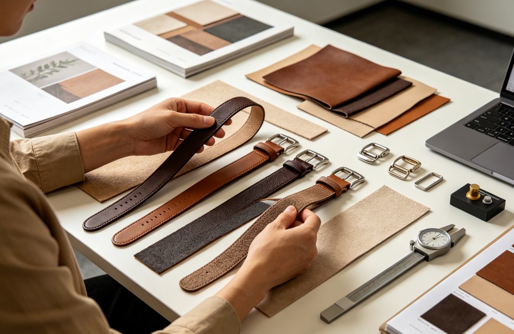 Show me producers of leather belts with GRS recycled material
